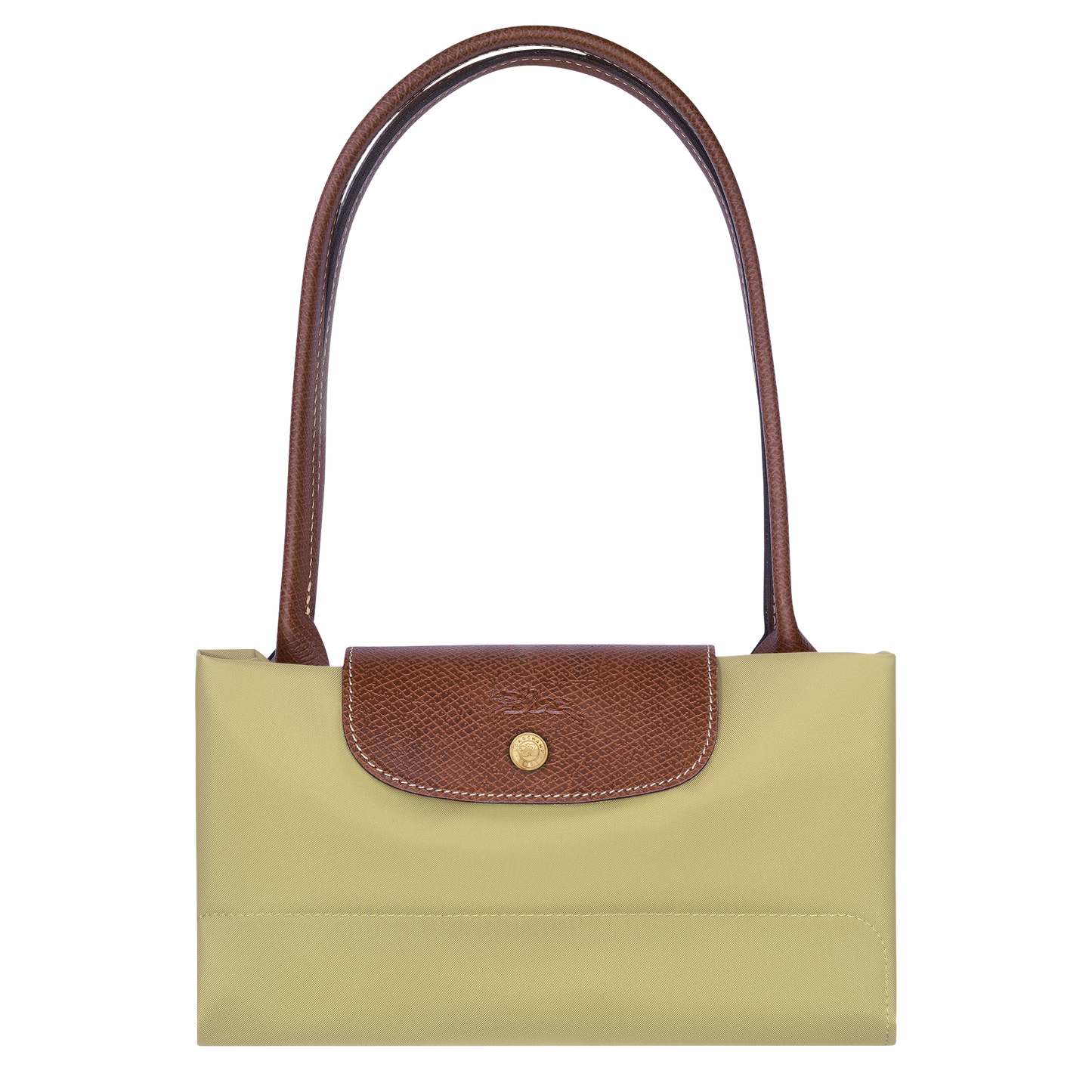 Longchamp Le Pliage Original Medium Tote Bag Pistachio Recycled Canvas – Lifestyle Carry Shot