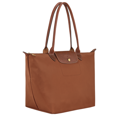 Longchamp Le Pliage Original Large Tote Bag Cognac Recycled Canvas – Back View