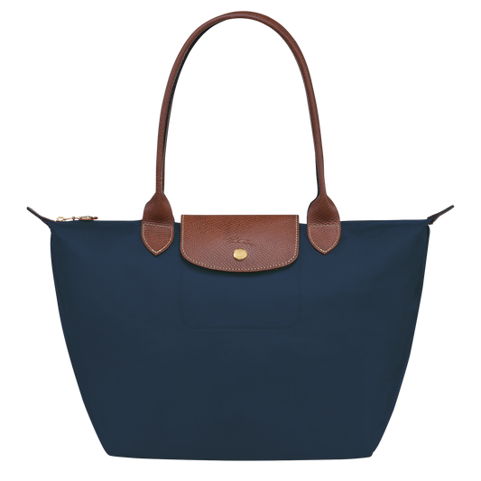 Longchamp Le Pliage Original Medium Tote Bag Navy Recycled Canvas – Front View