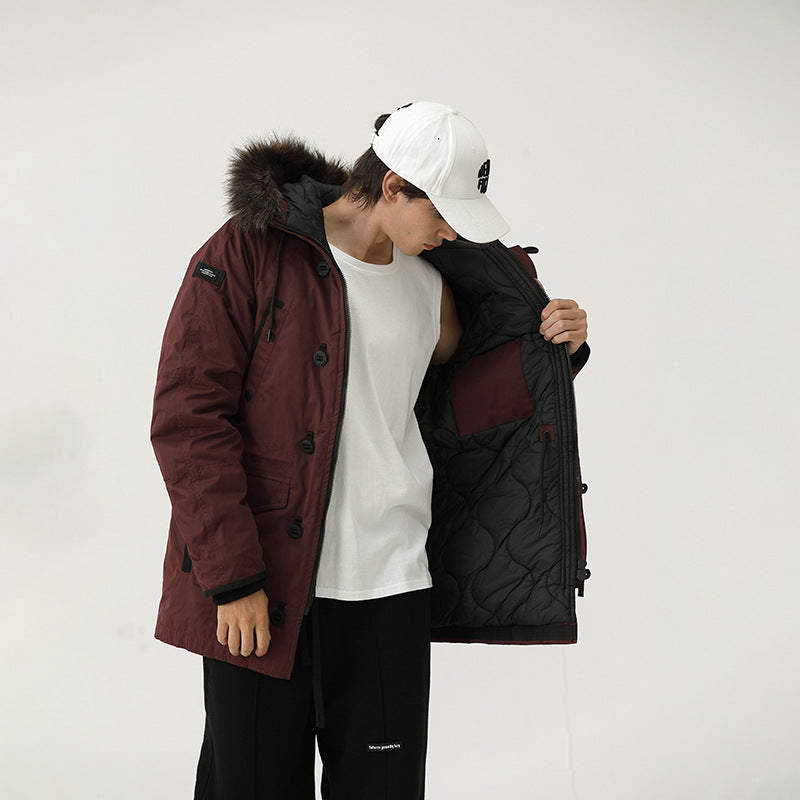 Caught Couture - Apex Men's Hooded Parka - Detail View 1
