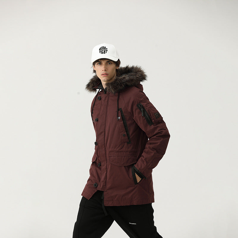 Caught Couture - Apex Men's Hooded Parka - Detail View 2