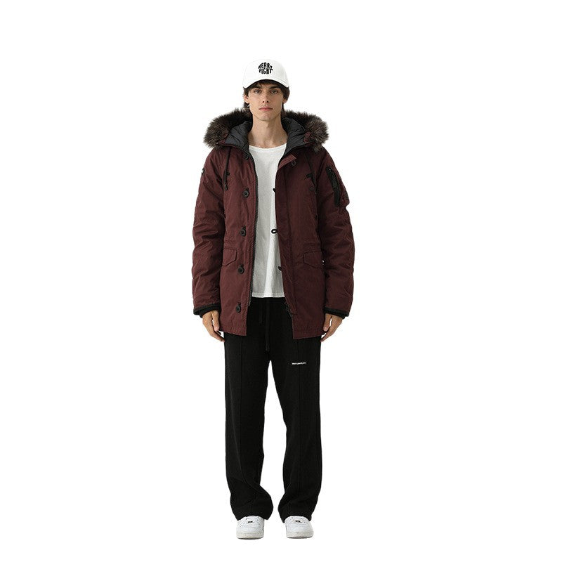 Caught Couture - Apex Men's Hooded Parka - Detail View 4