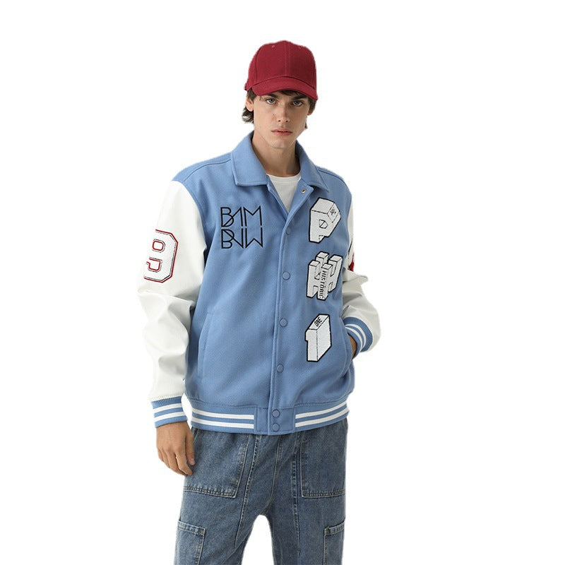 Caught Couture - Crest Men's Varsity Jacket - Detail View 4