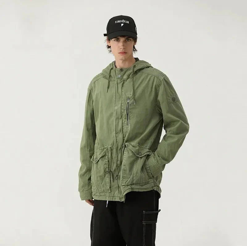 Caught Couture - Drift Men's Cotton Windbreaker - Front View