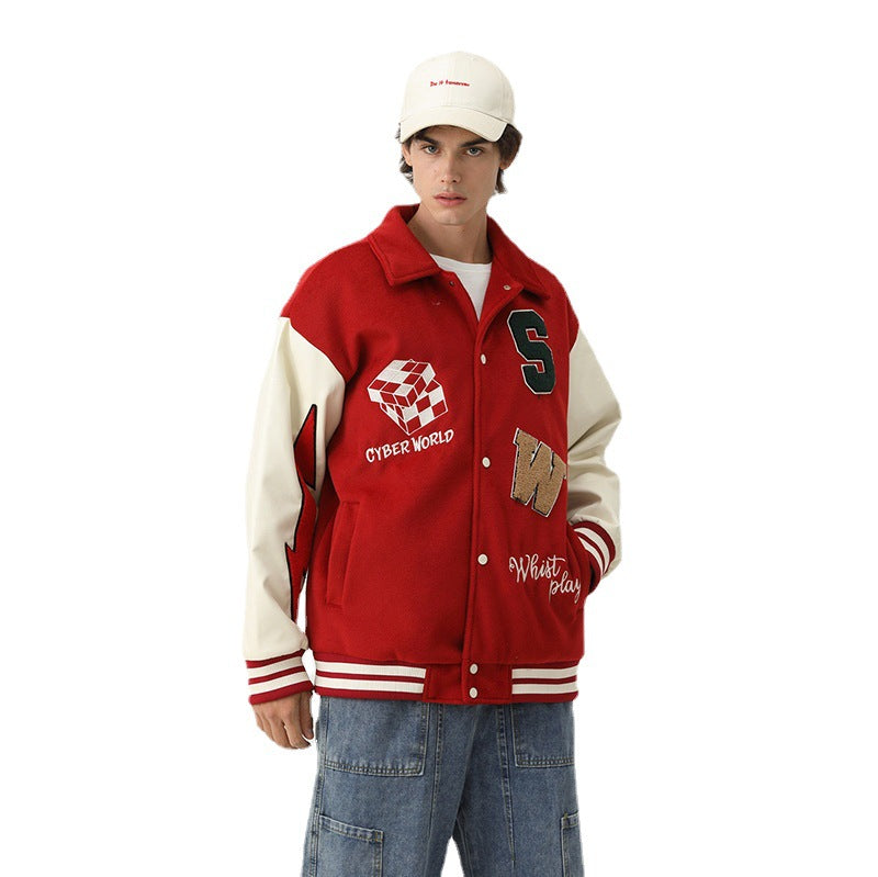 Caught Couture - Pioneer Men's Baseball Jacket - Detail View 4